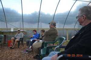 The first Sharing Garden Meeting held in the new structure (one third of the floor area is currently set aside for educational use) 